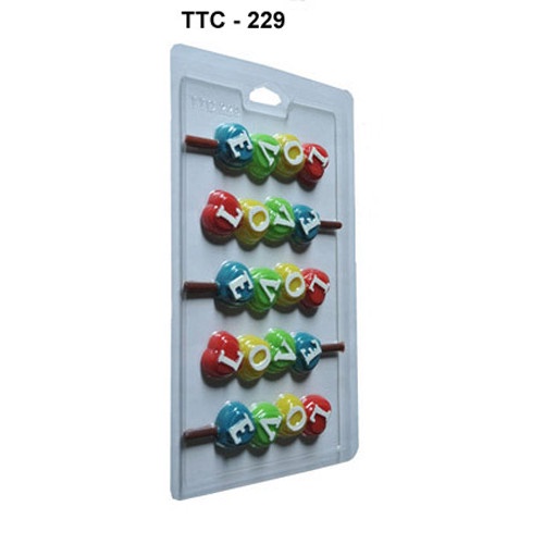 Cetakan Mika Coklat Puding Jelly Model Stick Love Valentine TTC 229