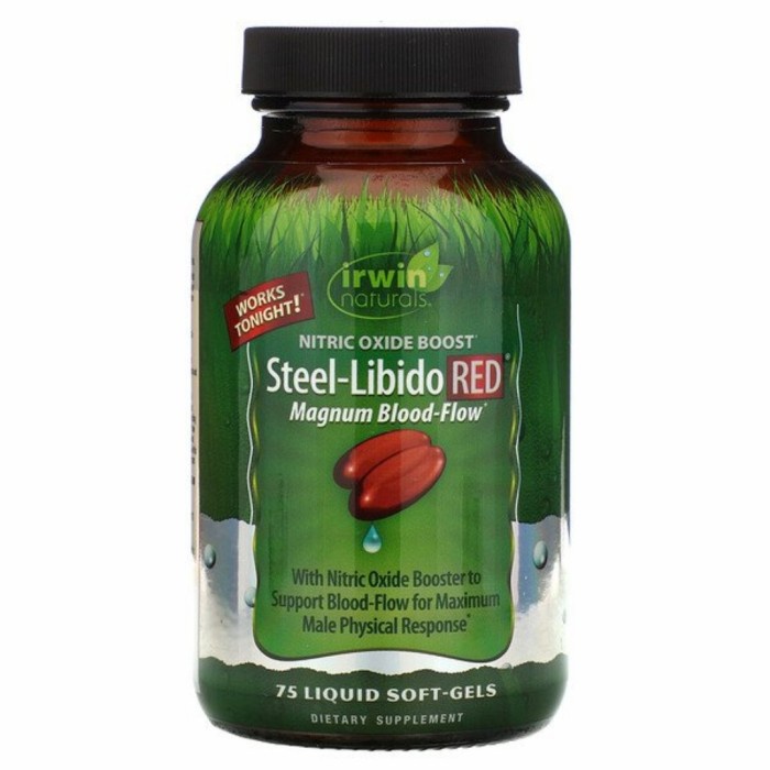 Irwin Naturals Steel Libido Red Magnum Blood-Flow 75 Liquid SoftGels