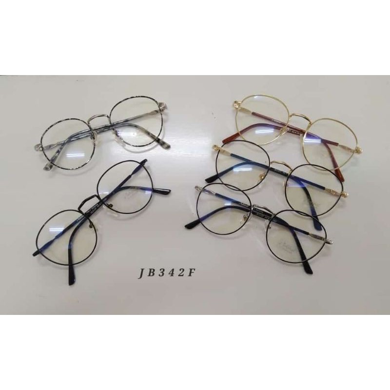 Frame Kacamata bulat besi  / Kacamata premium murah oakleaf / frame kacamata Oakleaf bulat lebar / frame kacamata style korean hitam