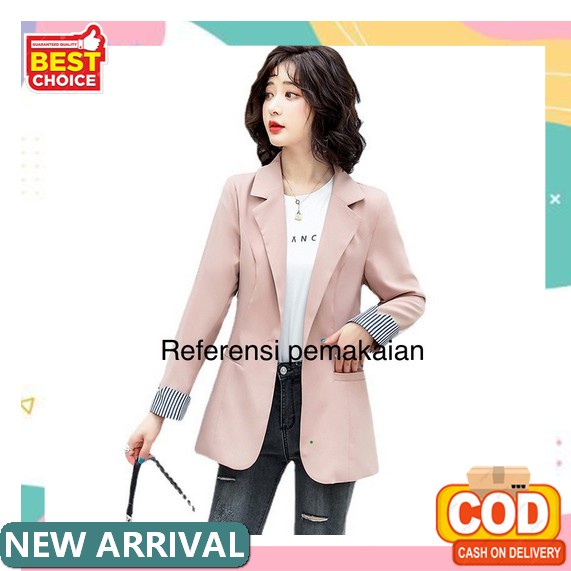 Zerbla - Wanita - Blazer Gaya Korean Style Tanpa Lengan - Fikka - Nosh - Putih - Outerwear - Wanita.