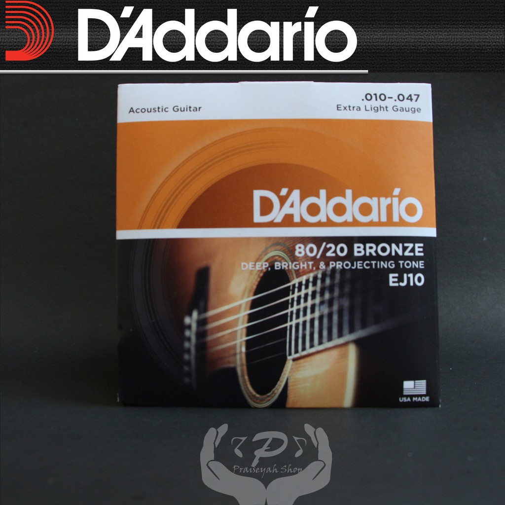 Daddario EJ 10 0.10 Senar Gitar Akustik String ORI Original Dadario