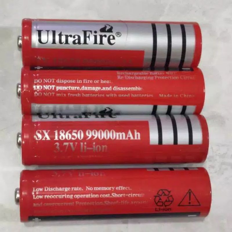 Baterai 18650 Batre Recharger Ultrafire