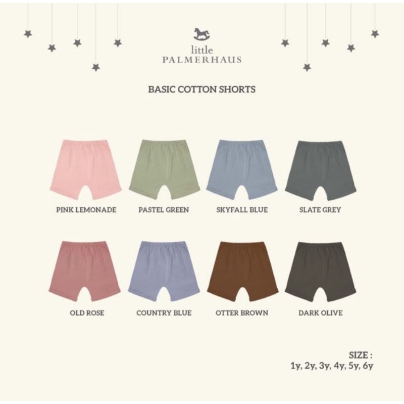 Little Palmerhaus Basic Cotton Shorts - Celana Pendek Bayi &amp; Anak