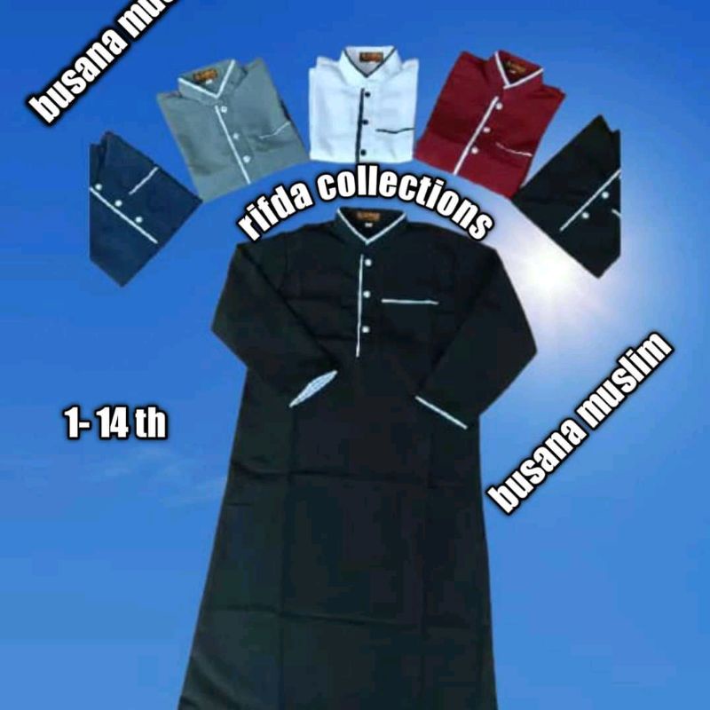 jubah anak laki laki usia 1 sampe 14 th