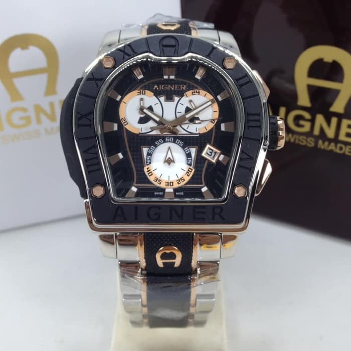 JAM TANGAN PRIA AIGNER ROMA CHRONO SILVER 45MM SUPER PREMIUM
