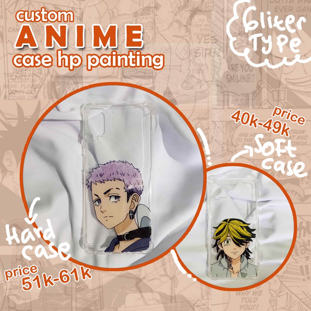 Custom Case Hp Anime (Painting dan Glitter)