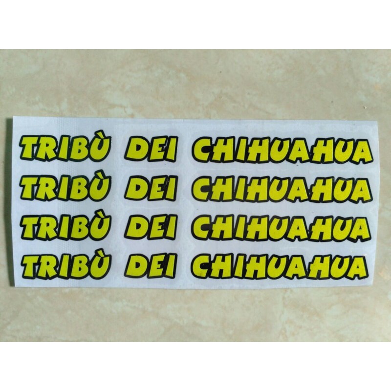 Sticker helm cutting - stiker tribu dei chihuahua rossi