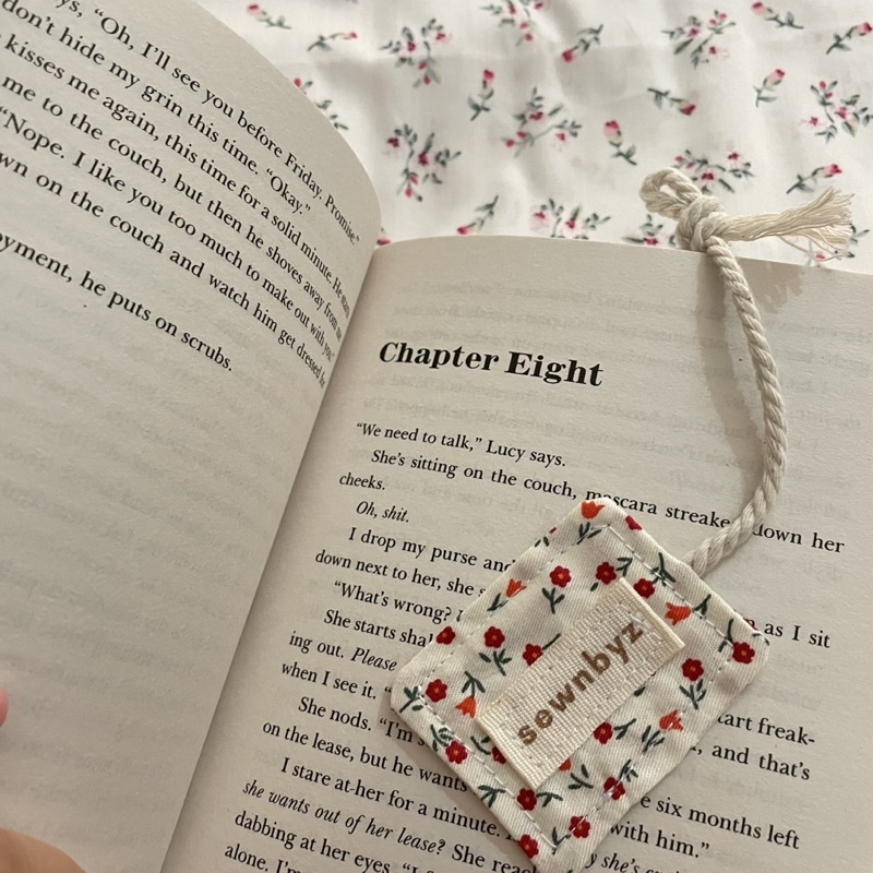 

fabric tea bag bookmark (coquette)✨ (pembatas buku) || sewnbyz