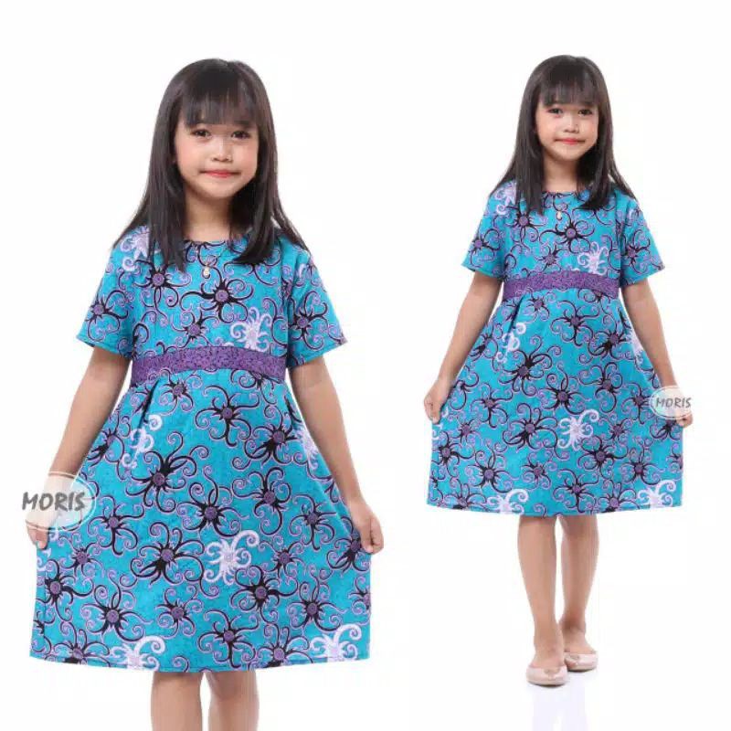 Dress batik Anak 2 sampai 10 Tahun - Baju batik Anak Perempuan Harga Grosir