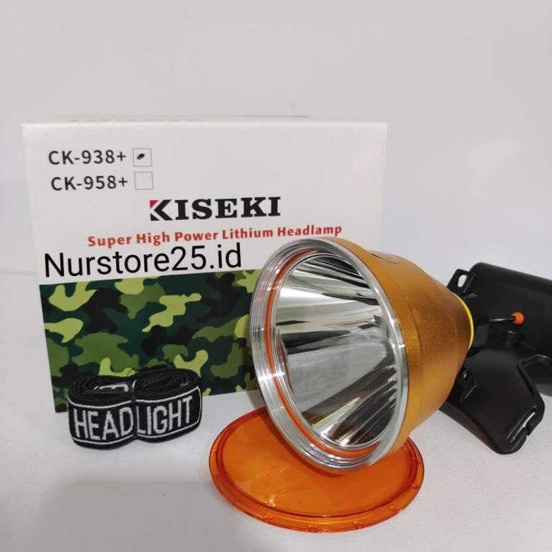 Senter Kepala LED KISEKI Super Terang 100 Watt CK-938 /Senter Kepala Cas KISEKI /Senter KISEKI Headl