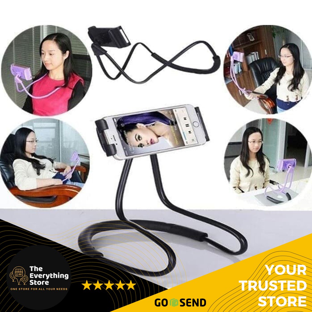 LAZY NECK / HOLDER SANTAI/HOLDER HANDPHONE LEHER SANTAI BELi 1 DAPAT 2