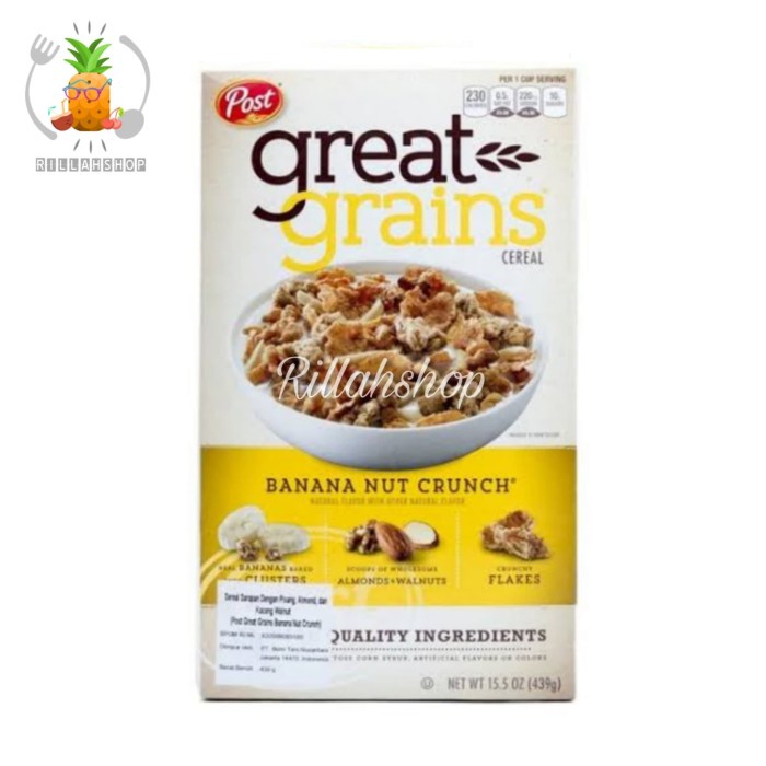 

Post Sereal Grains Banana Nut Crunch (439g)