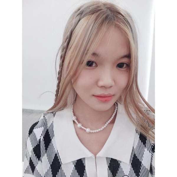 Levronka Pipe Pearl Side Necklace Kalung Choker Mutiara Samping Korea