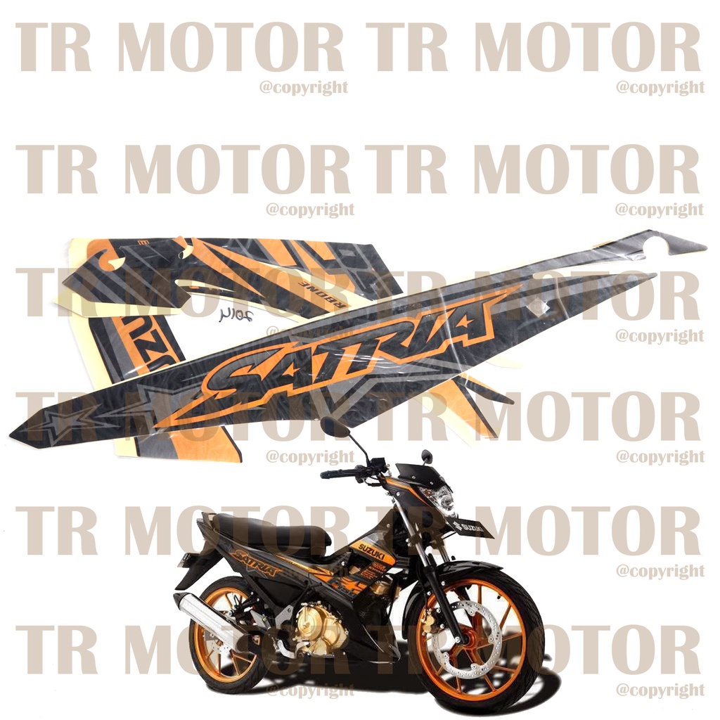 Stiker Motor Satria F 150 Facelift 2014 Sticker Striping Lis Full Set Motor