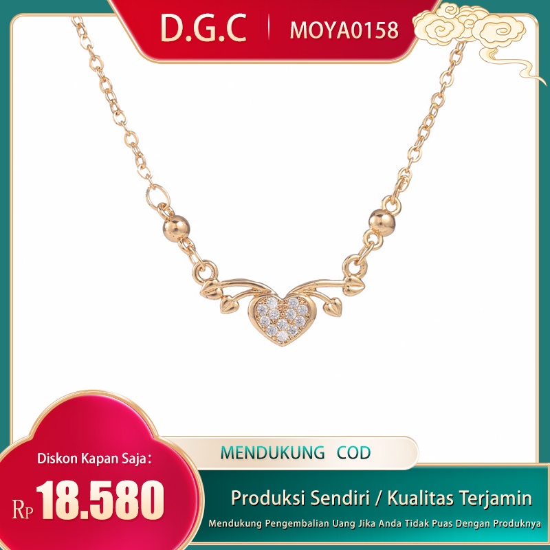 ✨❤️✅COD Kalung Titanium Anti Karat Hati Liontin Aksesoris Fashion Kalung Rantai Korea Murah D002