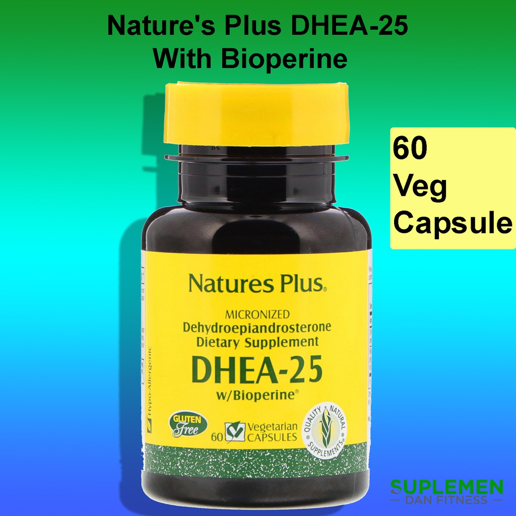 Nature's Plus DHEA-25 With Bioperine 60 Vegetarian Capsules Natures Nature DHEA25