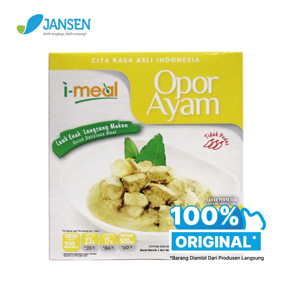 

I-meal Makanan Instan Siap Saji - Opor Ayam (1 pcs x 100gr)