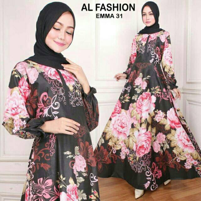 Gamis Syar'i motif bunga