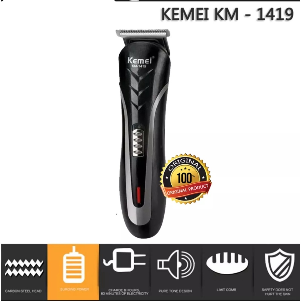 Barangunik2021-Cukur Rambut Kemei hair clipper km-1419 cukuran rambut,kumis,jenggot,bulu hidung - km 1419/Cukuran Kemei