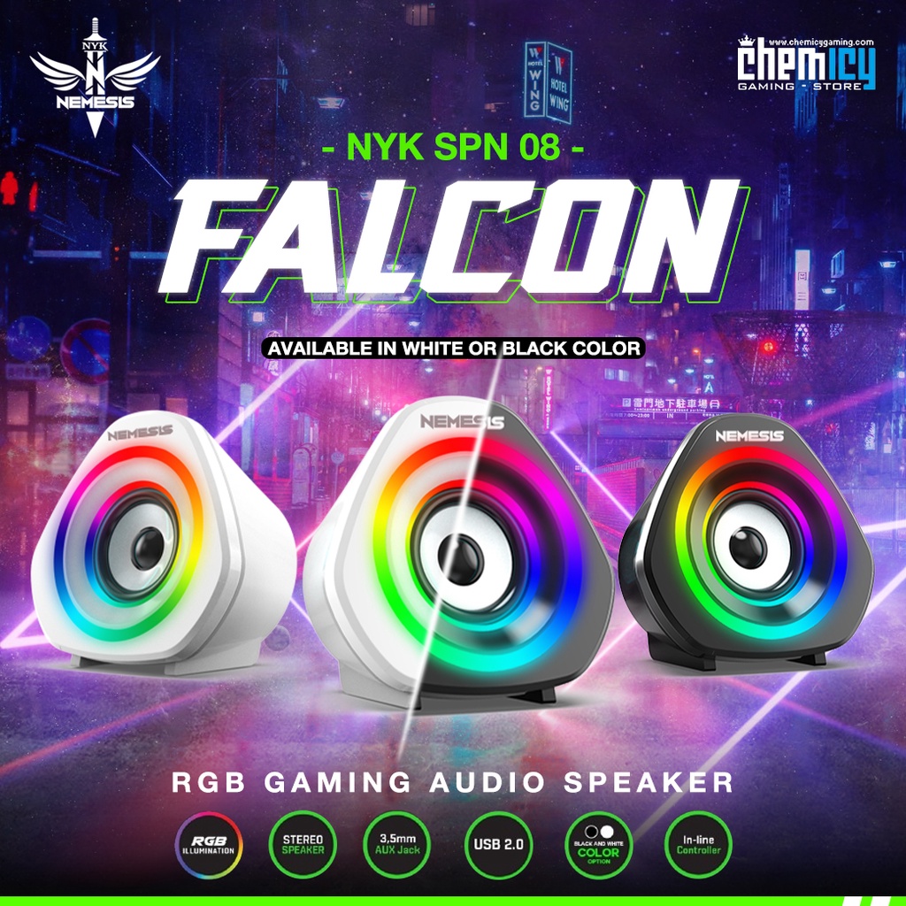 NYK SP-N08 Falcon RGB Gaming Speaker with 3D Sound