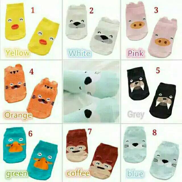 Kaos Kaki Anak Bayi Antislip Korea Karakter 3D Cute Animal