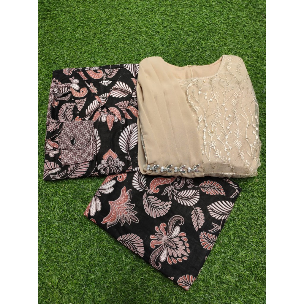 TERLARIS - BISA COD | BAJU BATIK COUPLE KEBAYA MODERN BRUKAT | KEBAYA PESTA SERAGAMAN OUFIT KONDANGAN KEKINIAN | BAJU NIKAHAN BRIDESMAID TUNANGAN LAMARAN KEBAYA WISUDA-Mocca