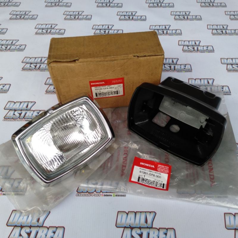 RUMAH BATOK RING LAMPU REFLEKTOR DEPAN HONDA WIN 100 TAHUN TUA ORIGINAL ORI AHM 33120-GF6-003