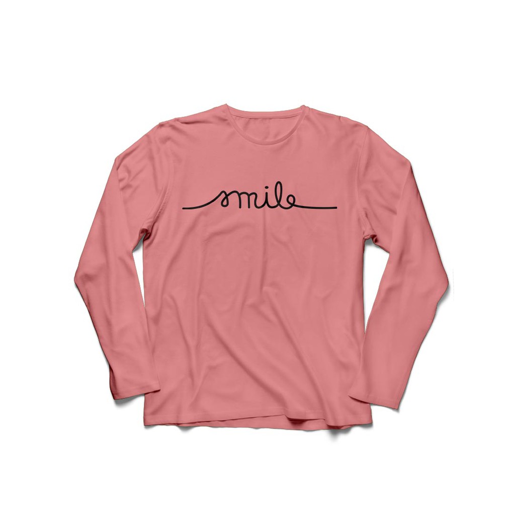 KAOS TSHIRT BAJU LENGAN PANJANG SMILE SIZE M L KAOS TSHIRT BAJU LENGAN PANJANG SMILE SIZE M L