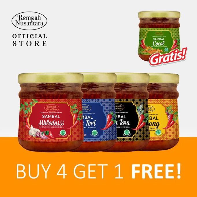 

Promo Awal tahun REMPAH NUSANTARA SAMBAL BUY 4 FREE SAMBAL COCOL JAR Cuci Gudang Awal Tahun