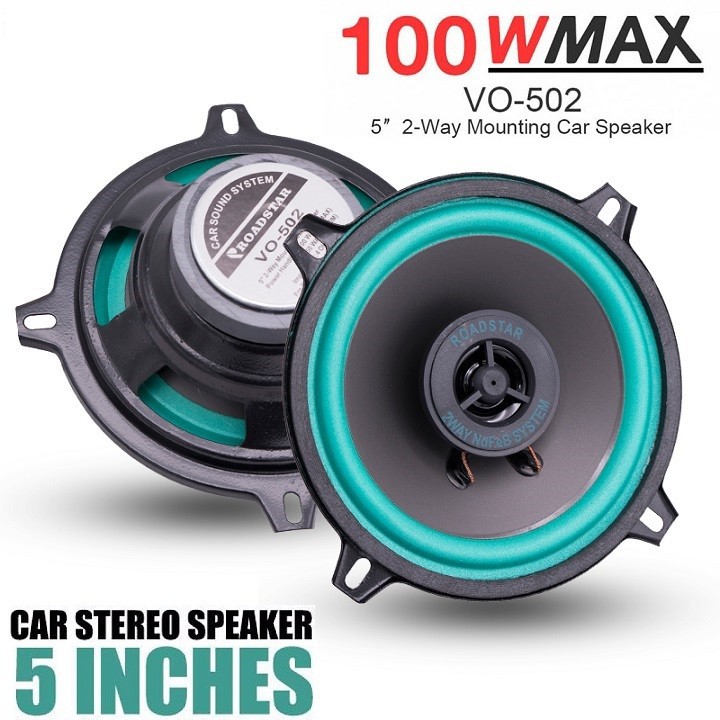 Speaker Subwoofer ROADSTAR Mobil HiFi 5 Inch 2 Way 100W 4 Ohm VO502