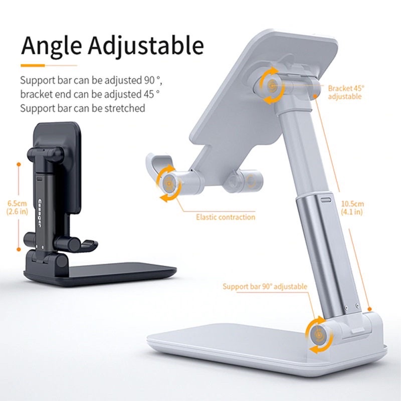 PROMO HOLDER STAND MEJA HD23 ORIGINAL PHONE STAND TABLET UNIVERSAL WFH ZOOM FOLDABLE STYLE