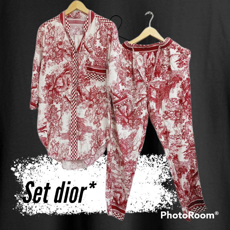 SET DIORa/SETCEL DIOR** RAYON DAIMONT/STELAN PP /PIYAMA BAJU TIDUR WANITA