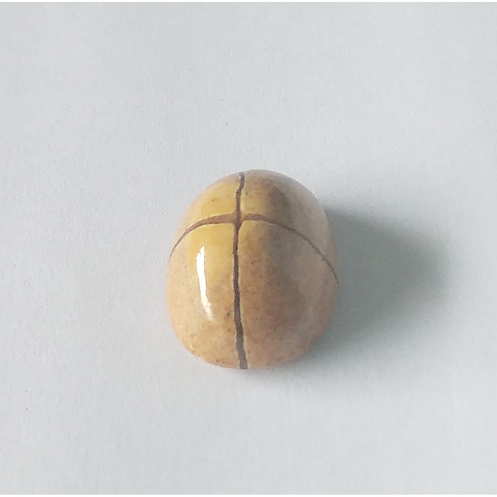 Batu akik tapak jalak coklat batu asli