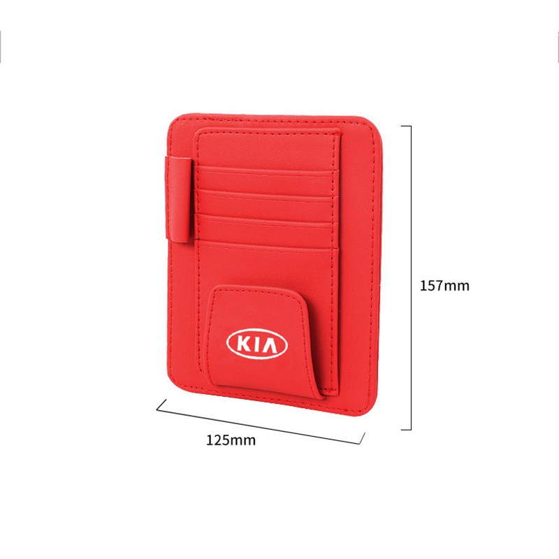 (G-CLUB) Tas Penyimpanan CD / DVD / Kacamata / Pulpen Bahan Kulit Untuk Sun Visor Mobil