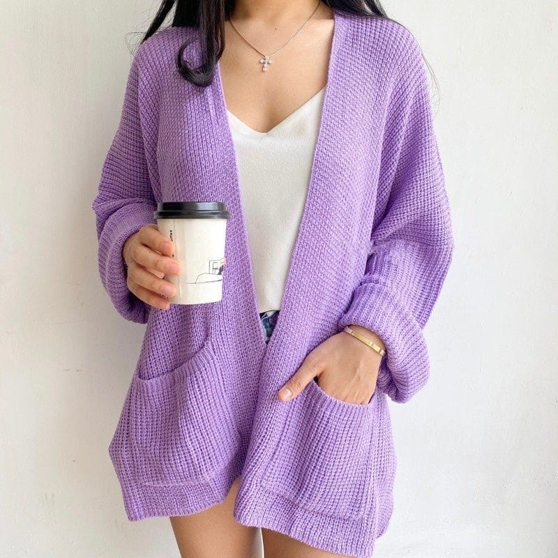 Cardigan Rajut Wanita Oversize / Loocy Cardy / Cardigan Rajut 7get Tebal Premium-5