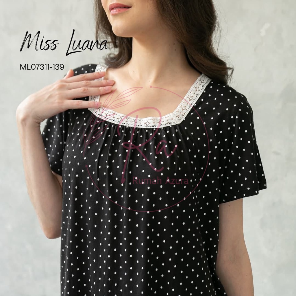 Rumahazura - Dress Miss Luana ML073-11 | Baju Tidur Adem | Baju Bigsize | Daster Murah | Daster Adem | Daster Hamil | Homedress | Sleepwear | Baju Murah-5