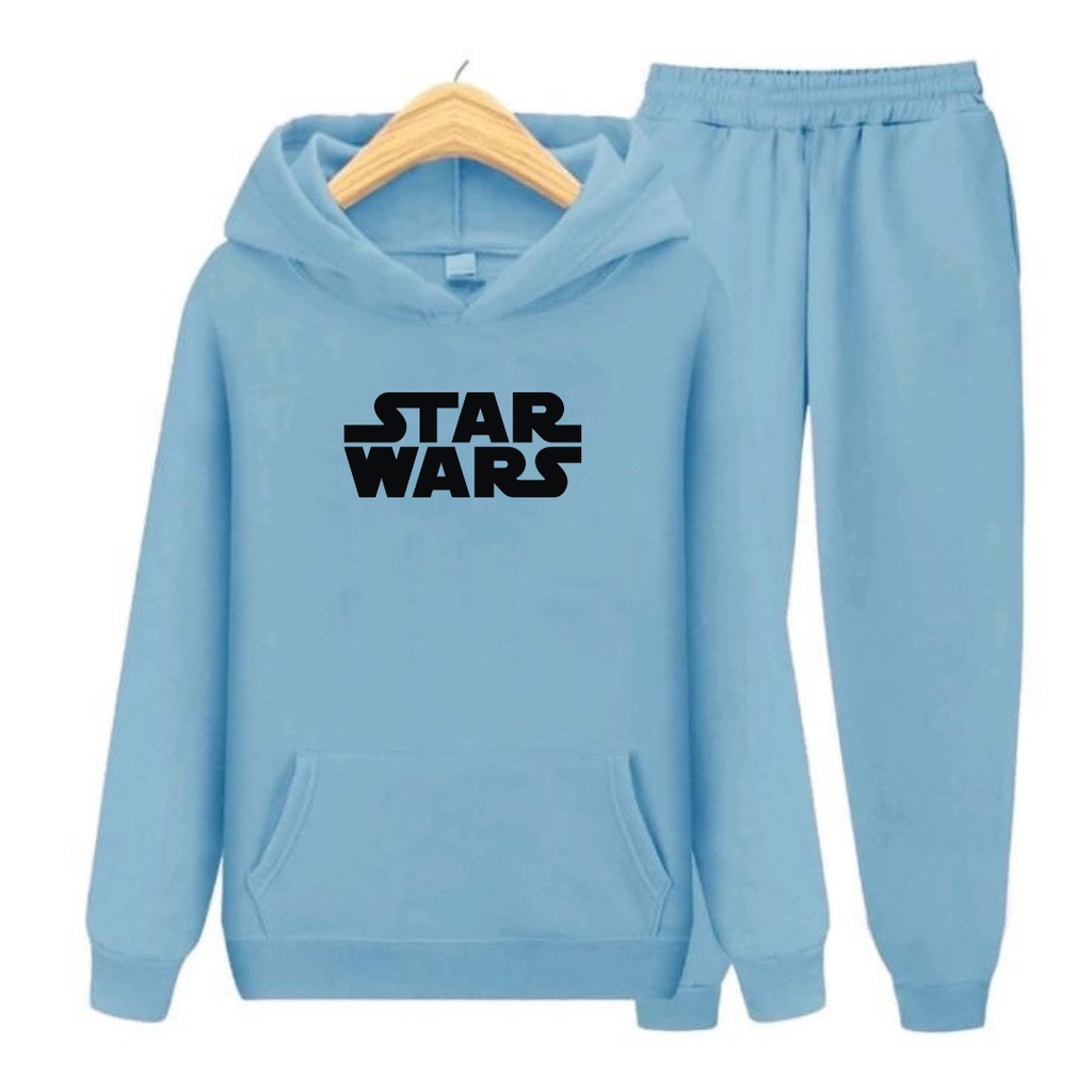 Setelan Sweater Hoodie Anak STAR WARS / set anak baju topi