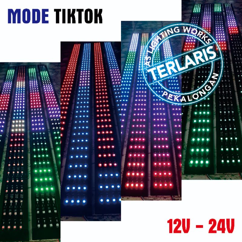 Strobo kaca rgb terbaik supper rapi BLACK PCB 12/24V mobil truk bus