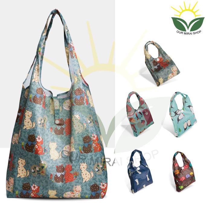 Tas Belanja Lipat / Tote Bag / Foldable Shopping Bag Motif Animal BAGUS