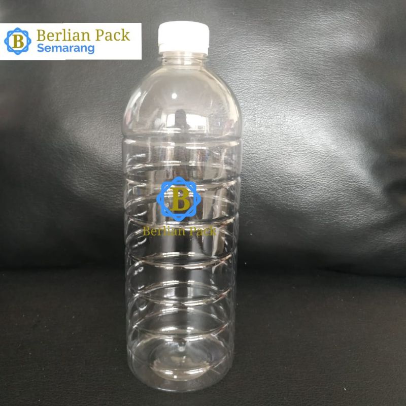 Botol plastik 1000ml bulat 1liter untuk kopi jus botol minyak tebal