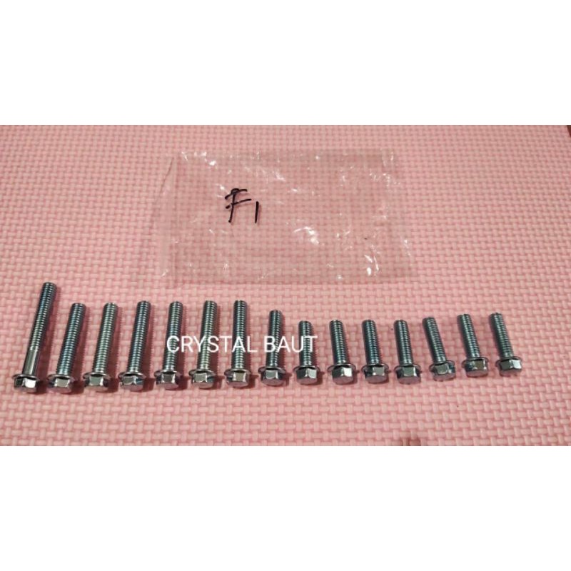 Baut Blok Set Kopling &amp; Magnet  Yamaha F1 Baut 10 Kunci 8