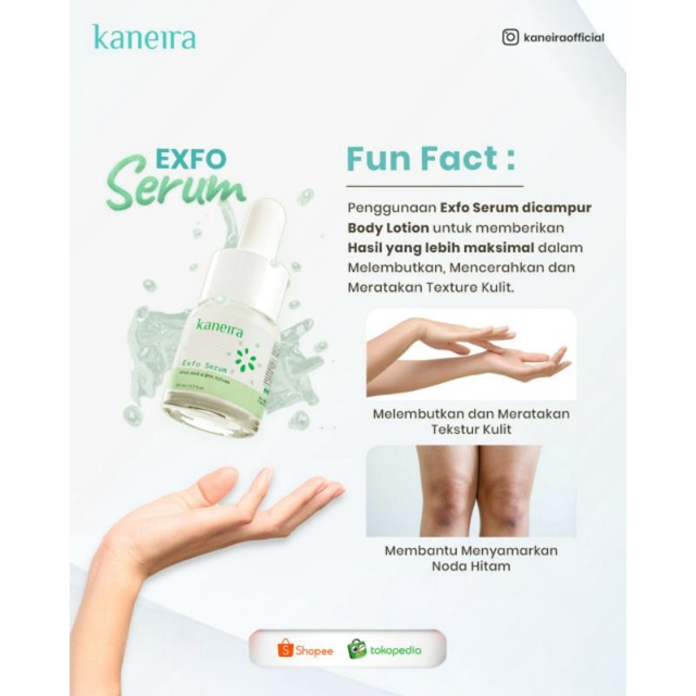 KANEIRA EXFOLIATING SERUM / Serum Pencerahan Wajah /  Serum Memperkecil Pori Pori