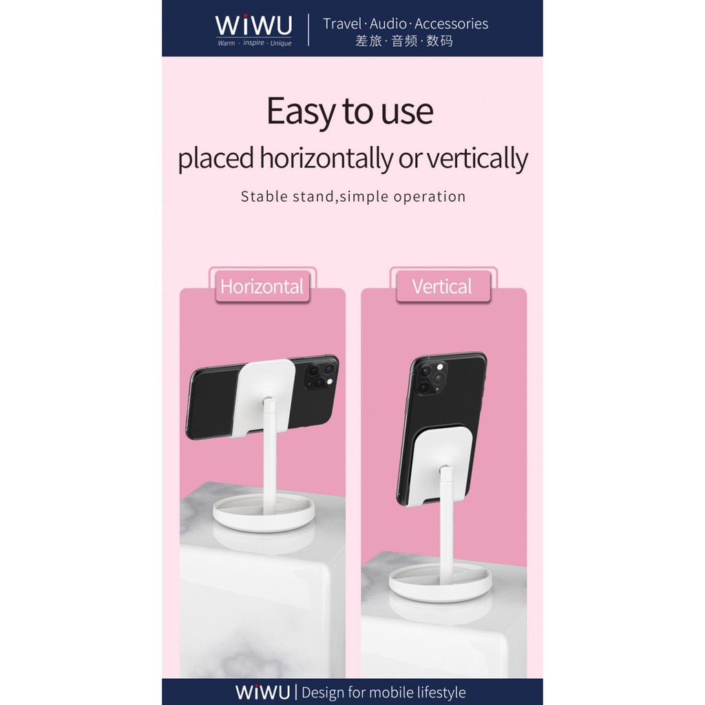 AKN88 - WIWU ZM201 - Mirror Desktop Stand For Phone and Tablet