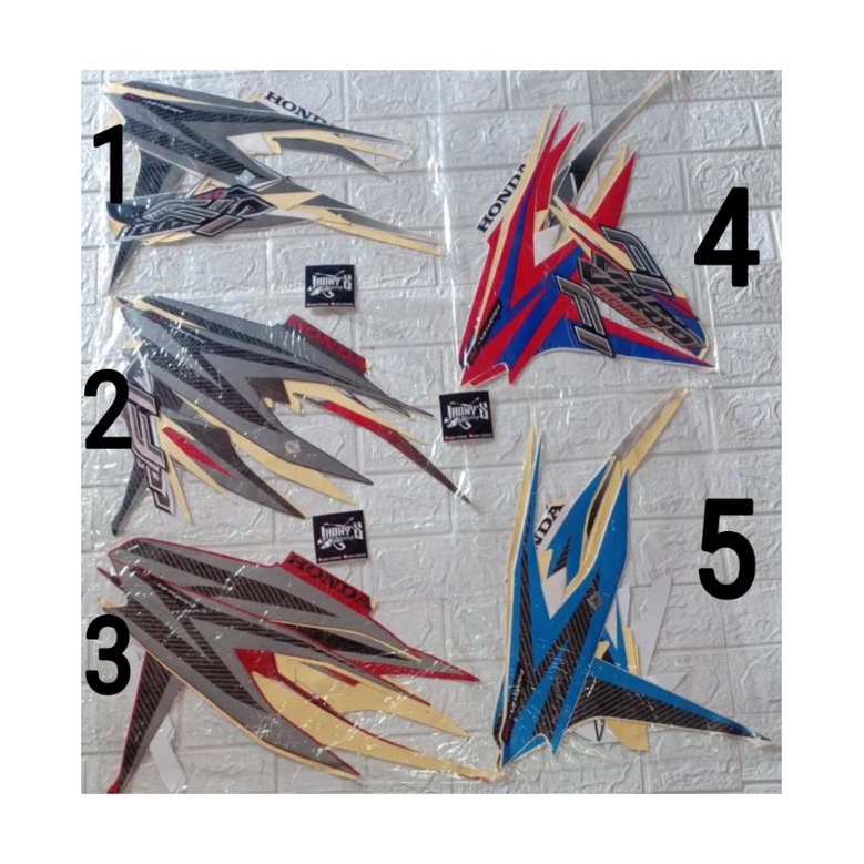 STIKER STRIPING LIS BODY MOTOR HONDA VARIO TECHNO 125 FI OLD TAHUN 2013 - 2014