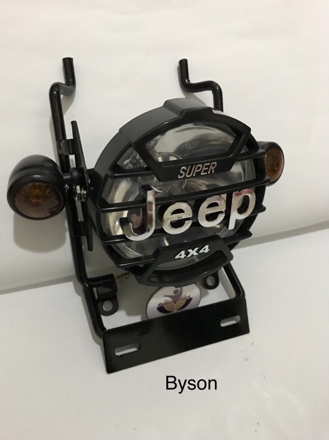 Lampu jeep variasi byson pro plus breket hitam plus lampu sen