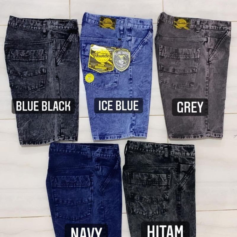 celana pendek jeans pria SNOW~premium