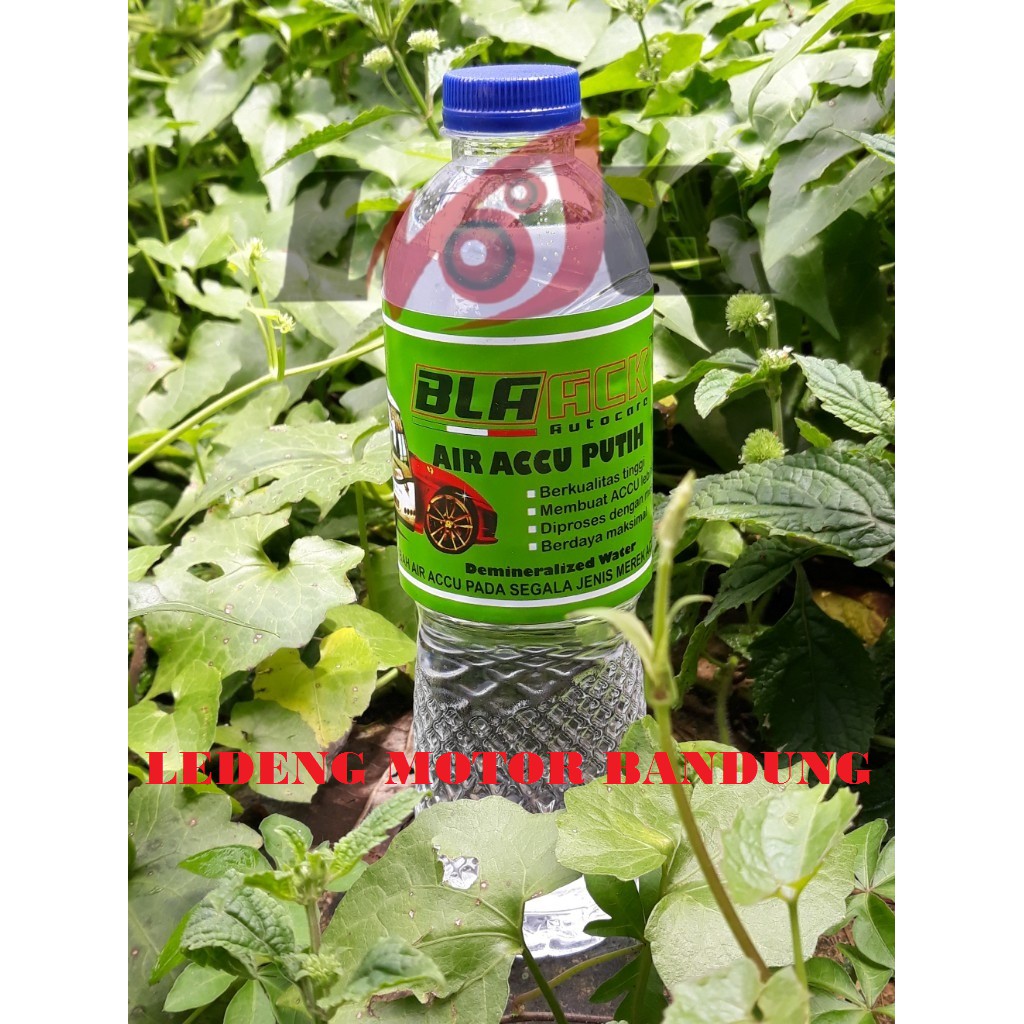 Air Accu Biasa Putih Merah Botol Kecil 600ml Cairan Aki Motor Mobil