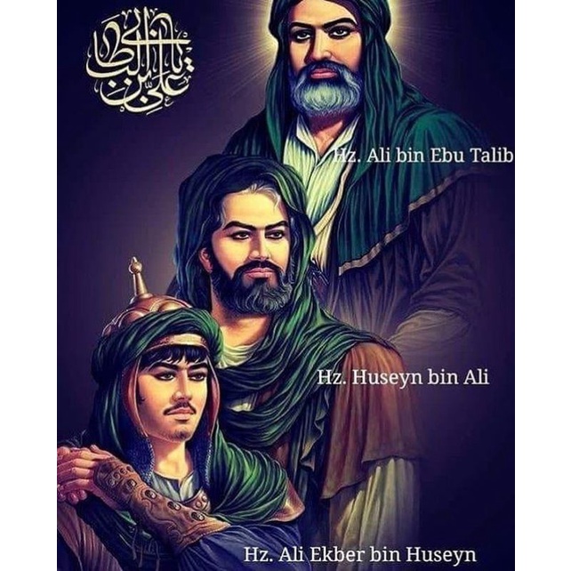 lukisan cetak sahabat nabi plus bingkai uk 65 x45