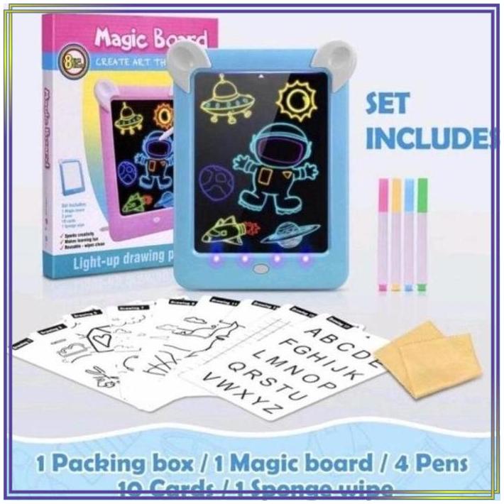 

Magic Board Drawing LED 3D 85127 - Papan tulis anak papan Gambar Ajaib hL6
