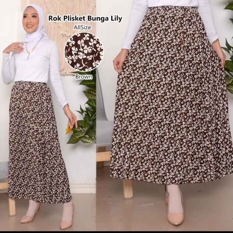 Gs-Rok Plisket Motif Yejin Terlaris / Rok Plisket Panjang / Rok Plisket Muslim / Rok Maxy